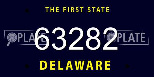 63282 Delaware License Plate