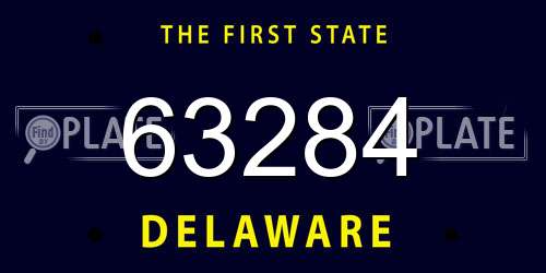 63284 Delaware License Plate