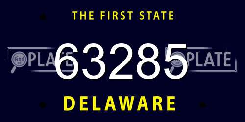 63285 Delaware License Plate