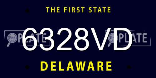 6328VD Delaware License Plate