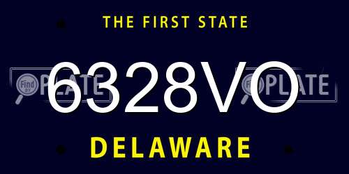 6328VO Delaware License Plate