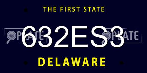 632ES3 Delaware License Plate