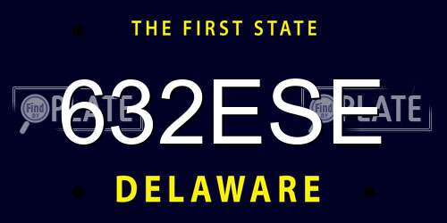 632ESE Delaware License Plate