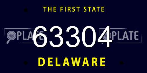63304 Delaware License Plate