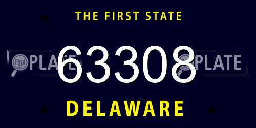 63308 Delaware License Plate
