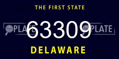 63309 Delaware License Plate