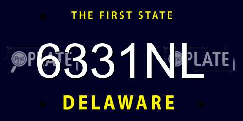 6331NL Delaware License Plate