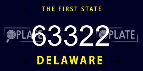 63322 Delaware License Plate