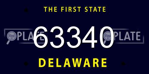 63340 Delaware License Plate