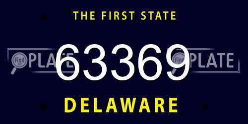 63369 Delaware License Plate