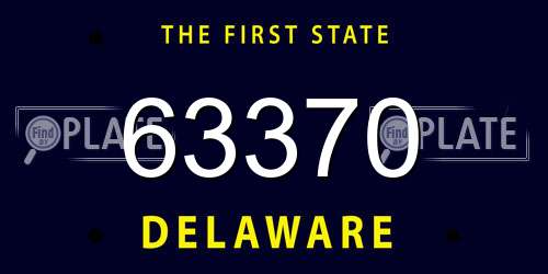 63370 Delaware License Plate