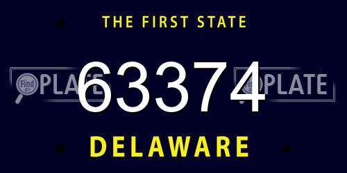 63374 Delaware License Plate