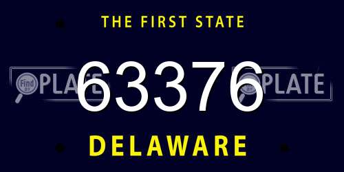 63376 Delaware License Plate