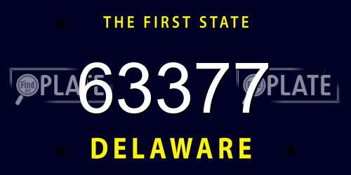 63377 Delaware License Plate