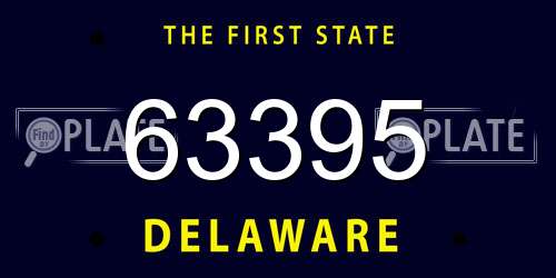 63395 Delaware License Plate