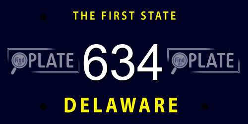 634 Delaware License Plate