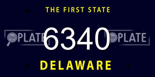 6340 Delaware License Plate