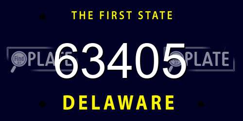 63405 Delaware License Plate