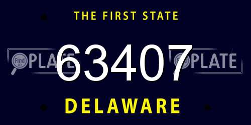 63407 Delaware License Plate