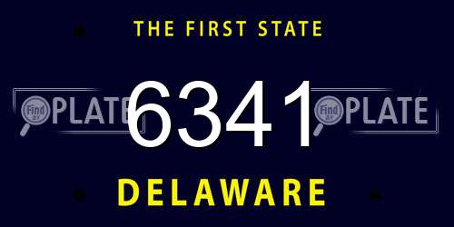 6341 Delaware License Plate