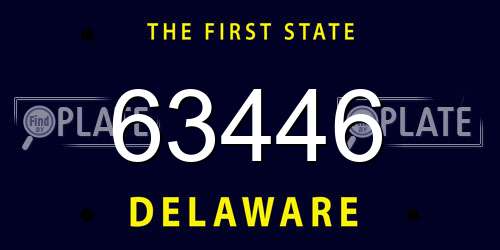 63446 Delaware License Plate
