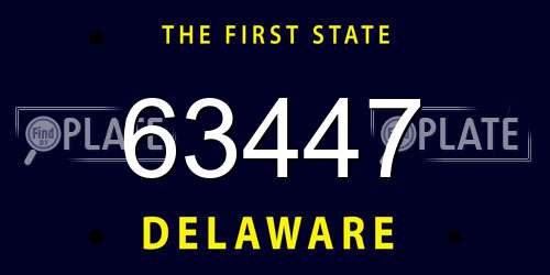 63447 Delaware License Plate