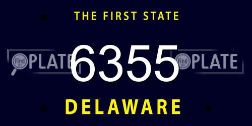 6355 Delaware License Plate