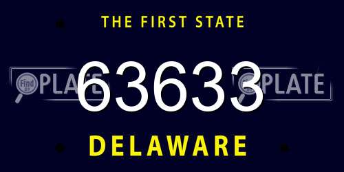 63633 Delaware License Plate