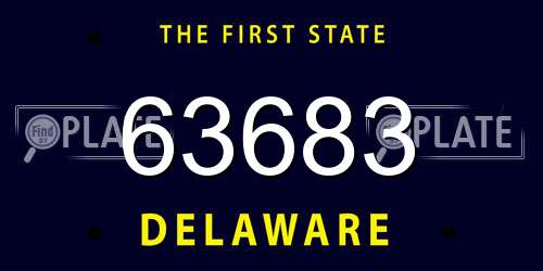 63683 Delaware License Plate