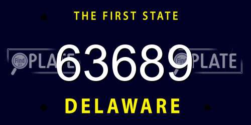 63689 Delaware License Plate