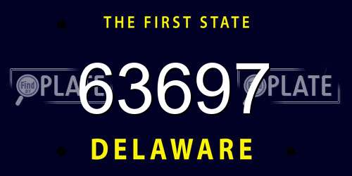 63697 Delaware License Plate