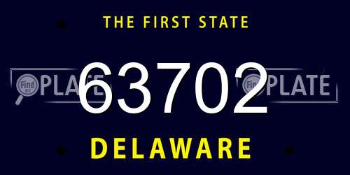 63702 Delaware License Plate