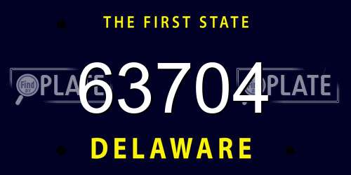 63704 Delaware License Plate