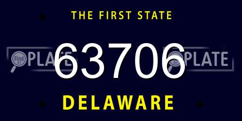 63706 Delaware License Plate