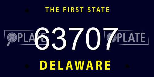 63707 Delaware License Plate
