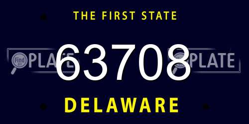 63708 Delaware License Plate
