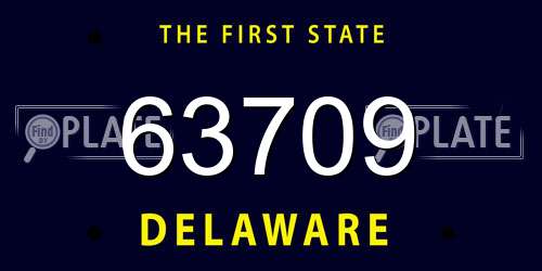 63709 Delaware License Plate