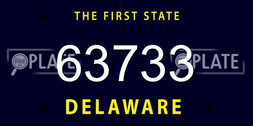 63733 Delaware License Plate