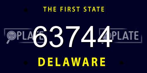 63744 Delaware License Plate