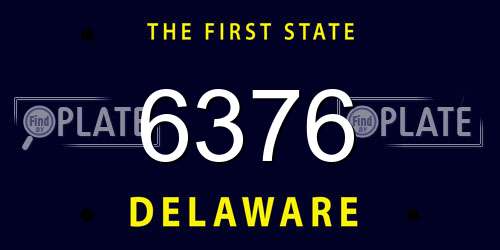 6376 Delaware License Plate