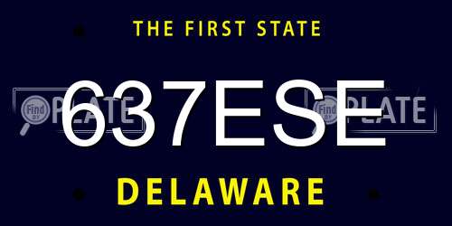 637ESE Delaware License Plate