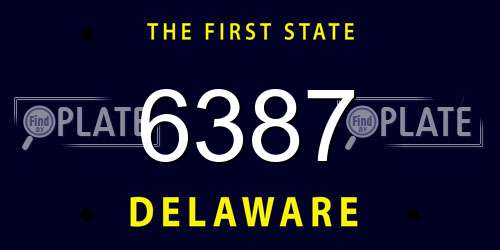 6387 Delaware License Plate
