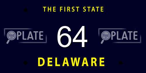 64 Delaware License Plate