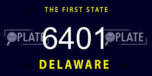 6401 Delaware License Plate