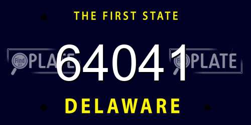 64041 Delaware License Plate