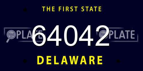 64042 Delaware License Plate