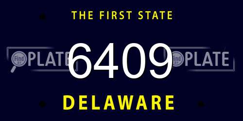 6409 Delaware License Plate