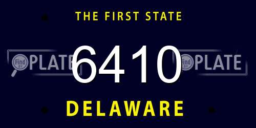 6410 Delaware License Plate