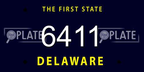 6411 Delaware License Plate
