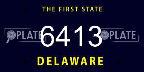 6413 Delaware License Plate